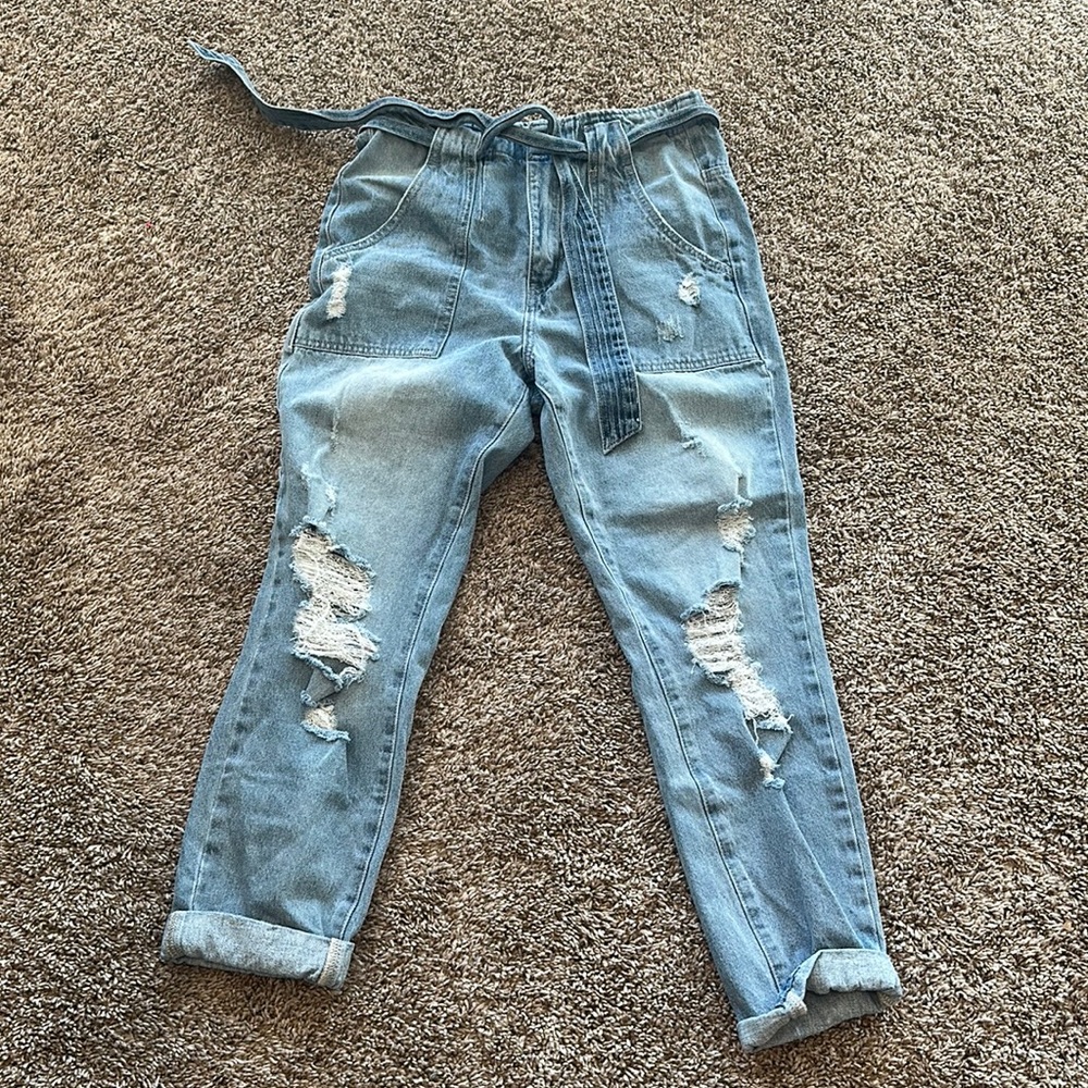 Vervet Paper bag waist jeans